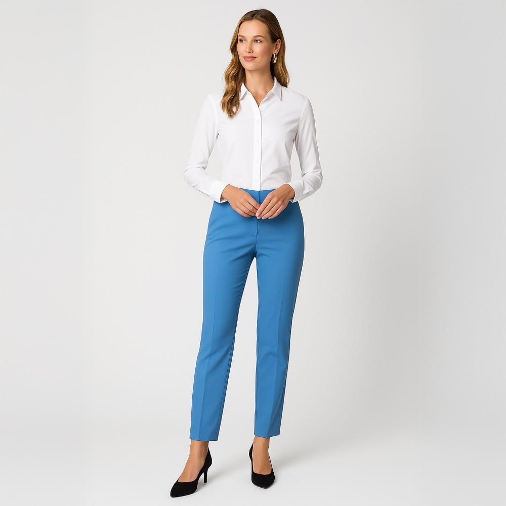 Rachel Zoe Women Hi-Rise/High Waist Slim Leg Ankle Trousers Pants